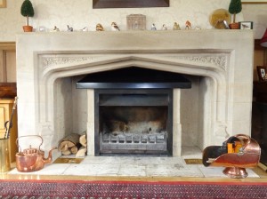A fireplace with jetmaster insert