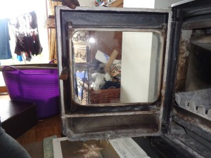 Wood burner door cord fraying