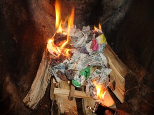 Lighting the fire