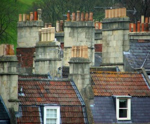 a bath rooftop scene